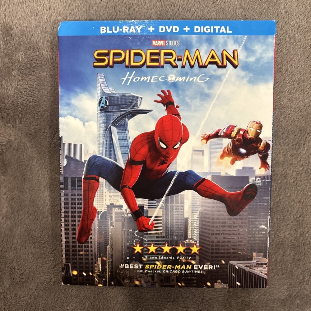 Spiderman Homecoming Blu-ray +‎ DVD + Digital NEW